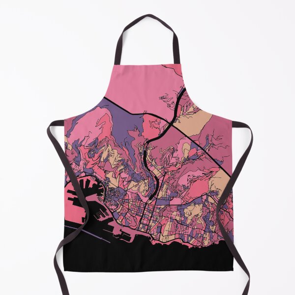 Item preview, Genoa Map Pattern in Purple & Pink designed and sold by PatternMaps.