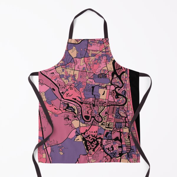 Item preview, Gold Coast Map Pattern in Purple & Pink designed and sold by PatternMaps.