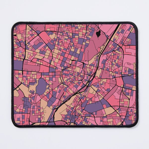 Item preview, Munich Map Pattern in Purple & Pink designed and sold by PatternMaps.