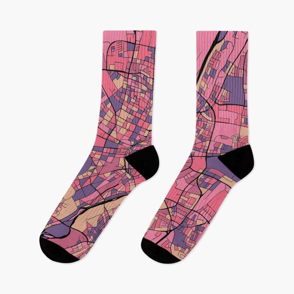 Item preview, Munich Map Pattern in Purple & Pink designed and sold by PatternMaps.