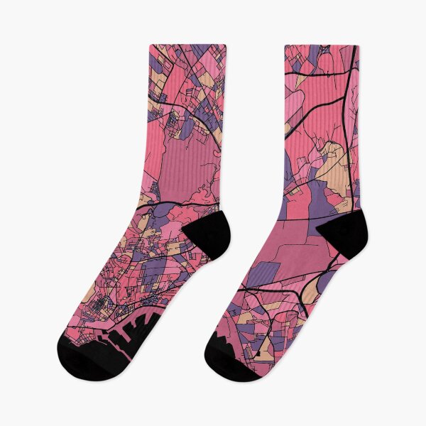 Item preview, Naples Map Pattern in Purple & Pink designed and sold by PatternMaps.
