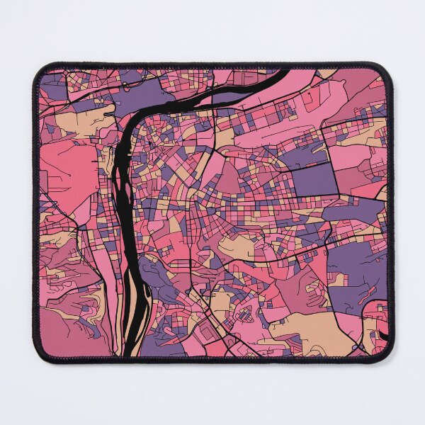 Item preview, Prague Map Pattern in Purple & Pink designed and sold by PatternMaps.