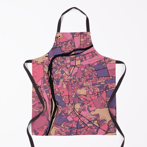 Item preview, Prague Map Pattern in Purple & Pink designed and sold by PatternMaps.