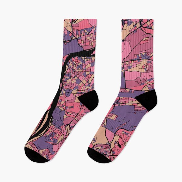 Item preview, Prague Map Pattern in Purple & Pink designed and sold by PatternMaps.