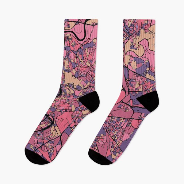 Item preview, Rome Map Pattern in Purple & Pink designed and sold by PatternMaps.