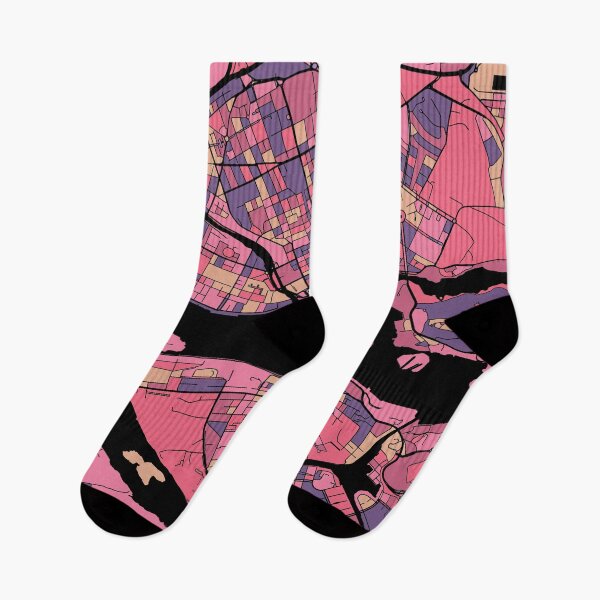 Item preview, Stockholm Map Pattern in Purple & Pink designed and sold by PatternMaps.