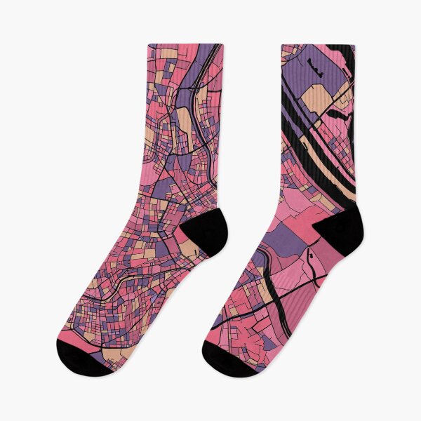 Item preview, Vienna Map Pattern in Purple & Pink designed and sold by PatternMaps.