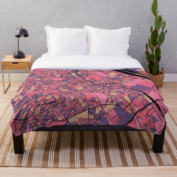 Item preview, Vienna Map Pattern in Purple & Pink designed and sold by PatternMaps.