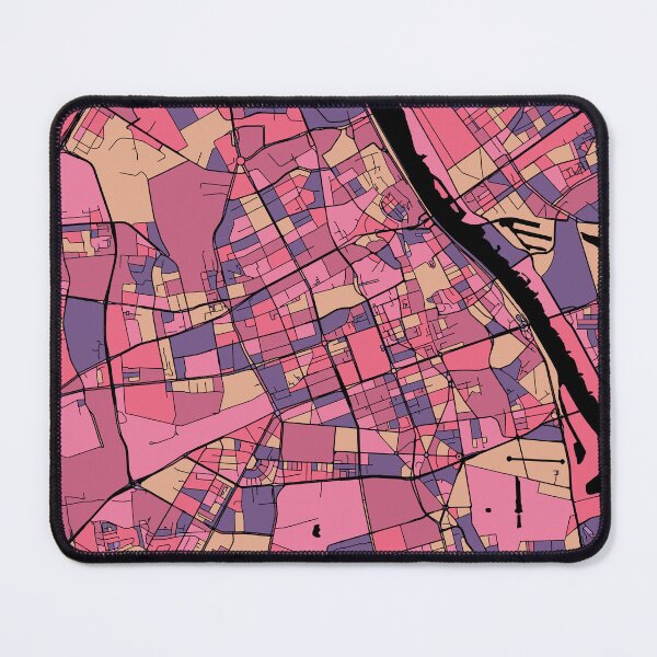 Item preview, Warsaw Map Pattern in Purple & Pink designed and sold by PatternMaps.