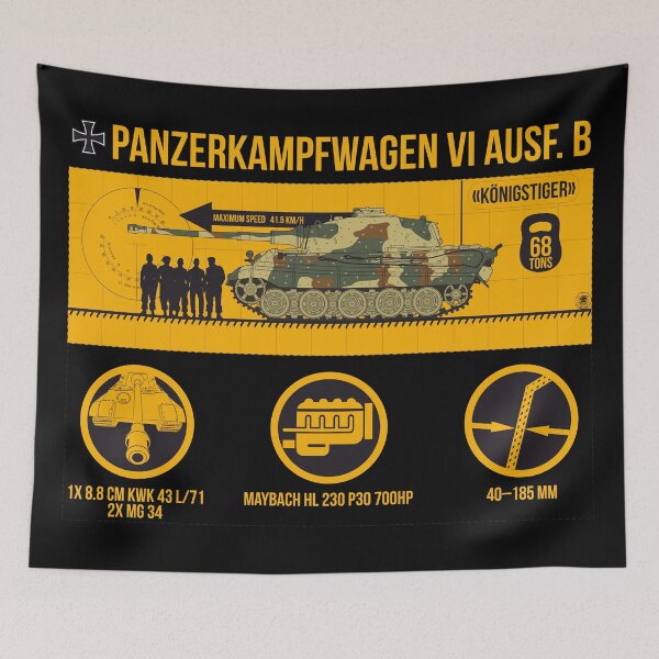 Item preview, Infographic German tank Pz-VI Ausf B Konigstiger or Tiger II designed and sold by FAawRay.