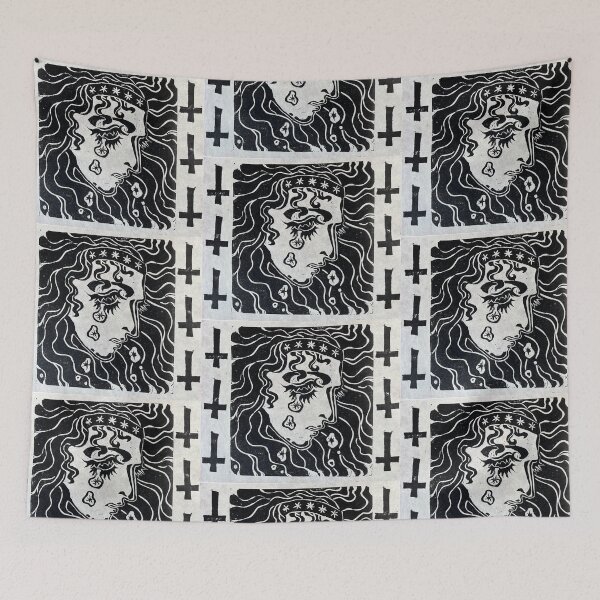 Item preview, Mother's Tears Lino Block Print designed and sold by rubeghast.