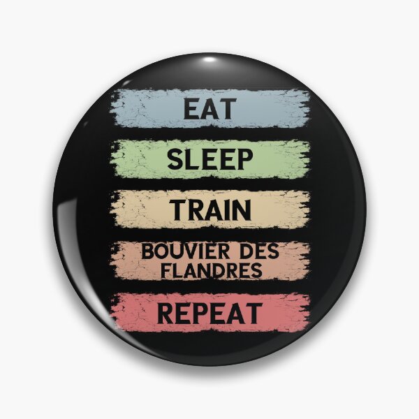 Item preview, eat sleep train bouvier des flandres repeat designed and sold by AmeeAinsworth.