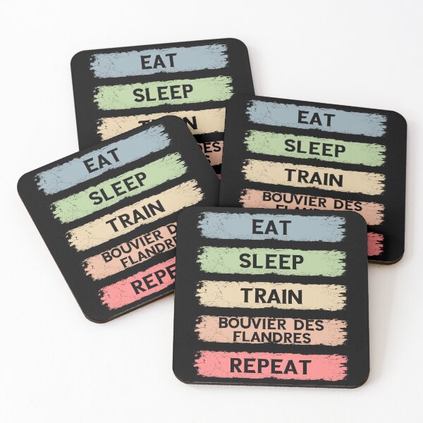 Item preview, eat sleep train bouvier des flandres repeat designed and sold by AmeeAinsworth.
