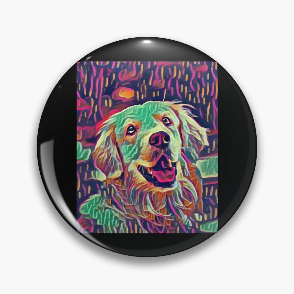 Item preview, Hey, Good Morning! Golden Retriever in Purple Mola designed and sold by AmeeAinsworth.