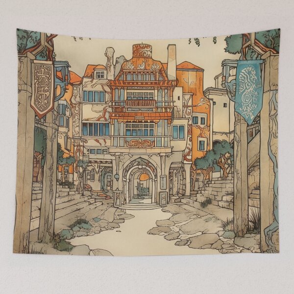 Item preview, Gotland city drawing designed and sold by ComicsFactory.