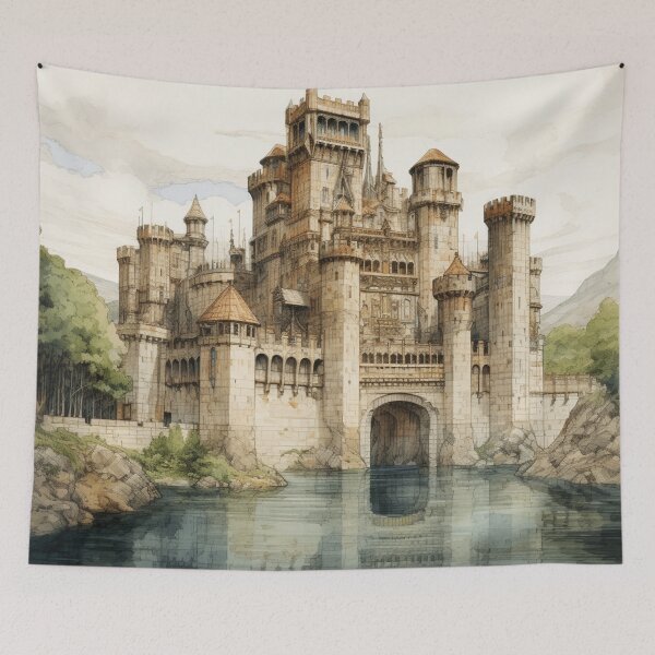 Item preview, A Sketch of a Medieval Castle designed and sold by Sketch-Shack.