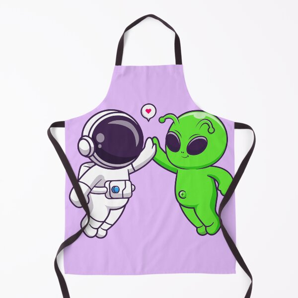 Item preview, "Cosmic High-Five: Cute Astronaut and Alien Cartoon" designed and sold by hjian8219.