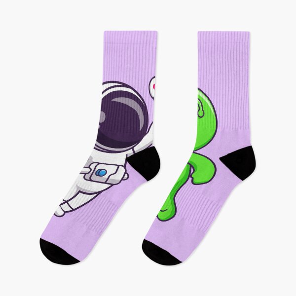 Item preview, "Cosmic High-Five: Cute Astronaut and Alien Cartoon" designed and sold by hjian8219.