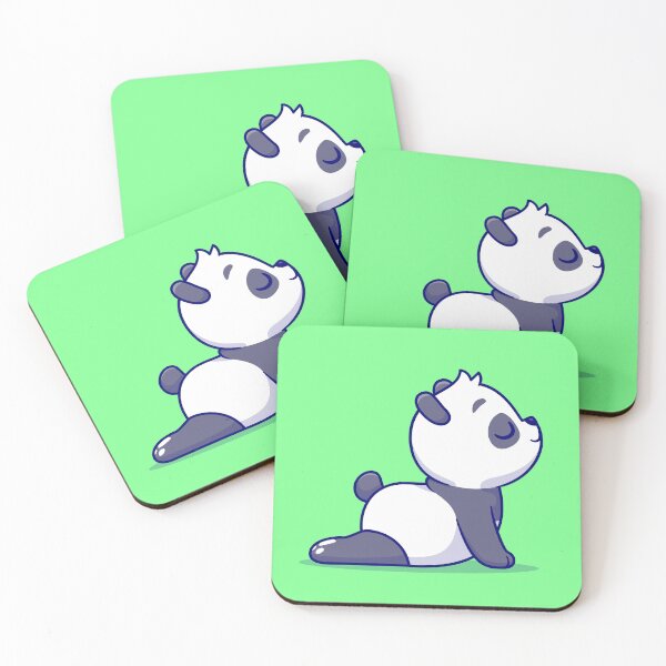 Item preview, Zen Panda: Cute Panda Stretching Yoga Cartoon designed and sold by hjian8219.