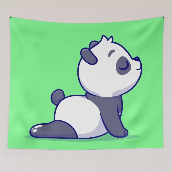 Item preview, Zen Panda: Cute Panda Stretching Yoga Cartoon designed and sold by hjian8219.