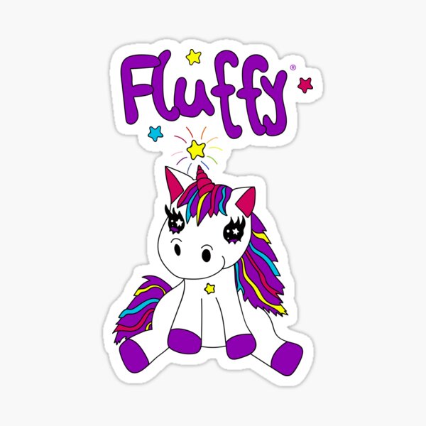 Unicorn Einhorn Fluffy Sticker