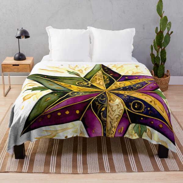 Item preview, Star Design Plum, olive green, beige, cream, gold 2 designed and sold by Highlandkings.