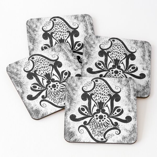 Item preview, Birds line Art illustration black and white art designed and sold by hemaherath.