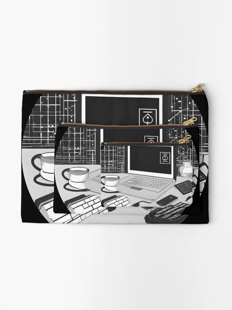 Thumbnail 2 of 4, Zipper Pouch, CodeMaster designed and sold by AbsoluteA.