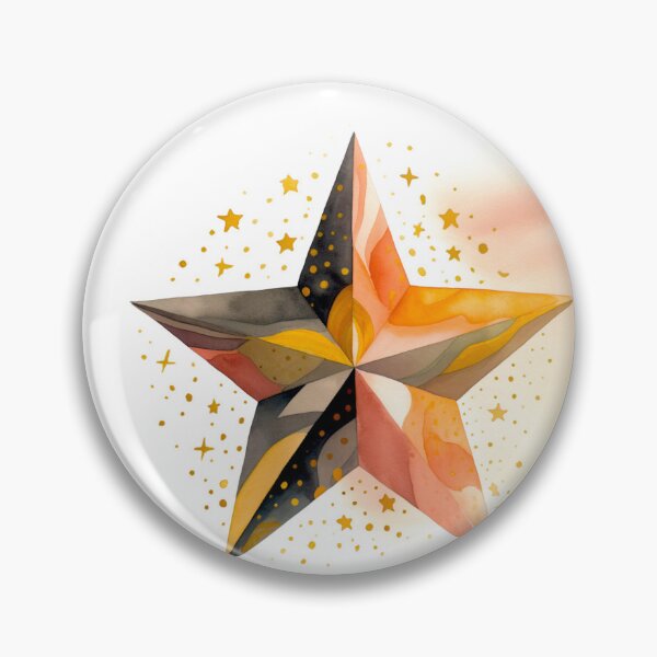 Item preview, Star Design Peach, pink, gray, ivory, gold designed and sold by Highlandkings.