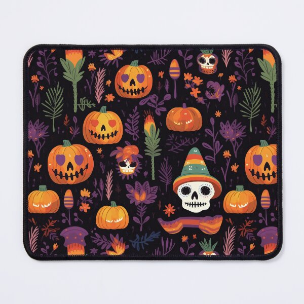 Item preview, Vibrant Halloween Fusion: Pumpkins & Flowers designed and sold by Prozeum.