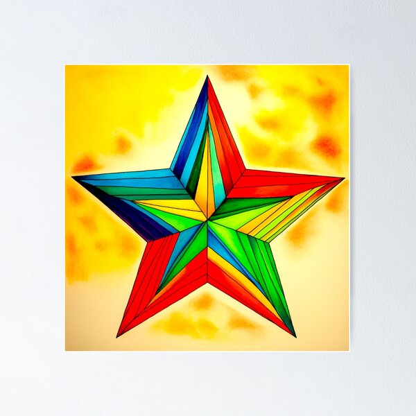 Item preview, Star Design Red, orange, yellow, green, blue 2 designed and sold by Highlandkings.