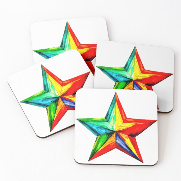 Item preview, Star Design Red, orange, yellow, green, blue designed and sold by Highlandkings.