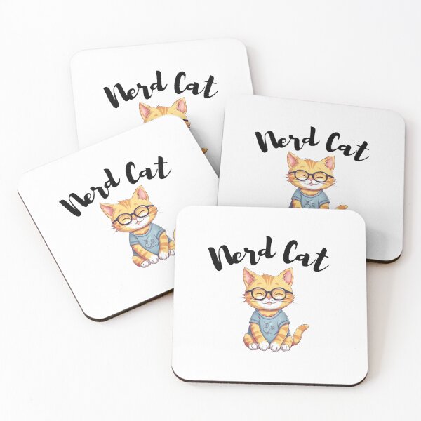Item preview, Nerd Cat - Celebrate International Cat Day designed and sold by T1337.