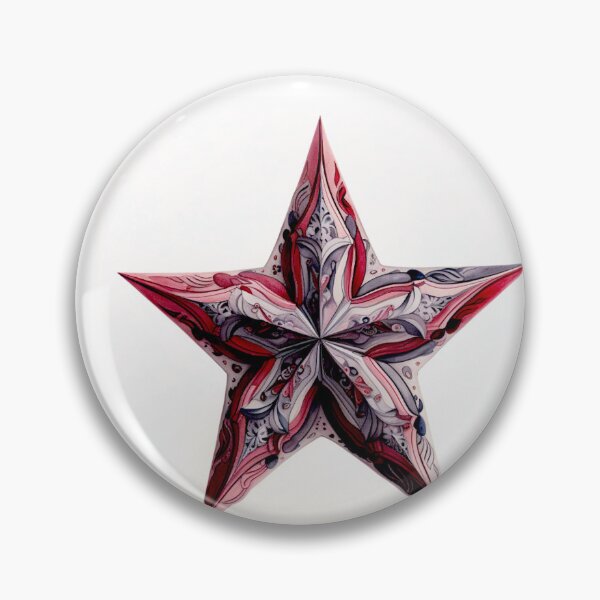 Item preview, Star Design Rose, pink, mauve, gray, silver 2 designed and sold by Highlandkings.