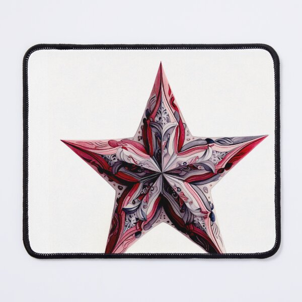 Item preview, Star Design Rose, pink, mauve, gray, silver 2 designed and sold by Highlandkings.