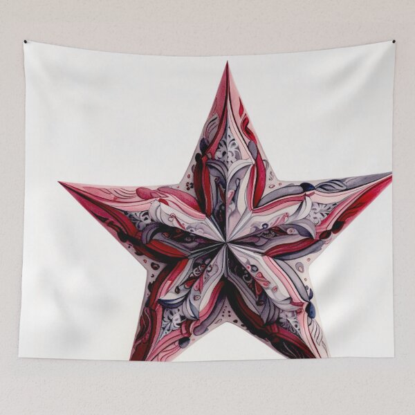 Item preview, Star Design Rose, pink, mauve, gray, silver 2 designed and sold by Highlandkings.