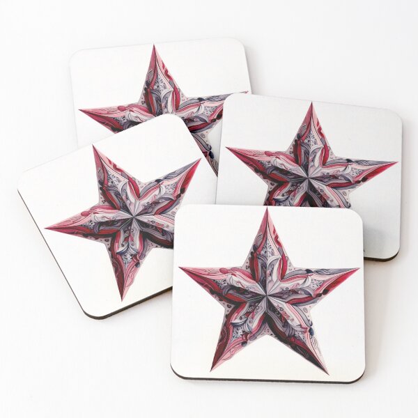 Item preview, Star Design Rose, pink, mauve, gray, silver 2 designed and sold by Highlandkings.