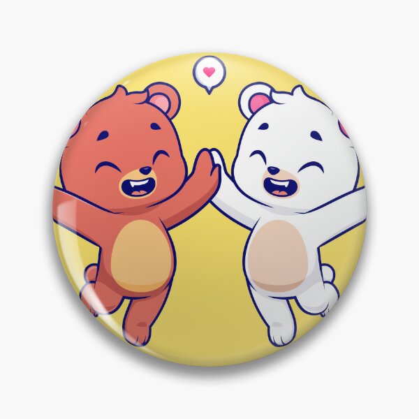 Item preview, Polar Paws: Cute Polar Bear High-Five Cartoon designed and sold by hjian8219.