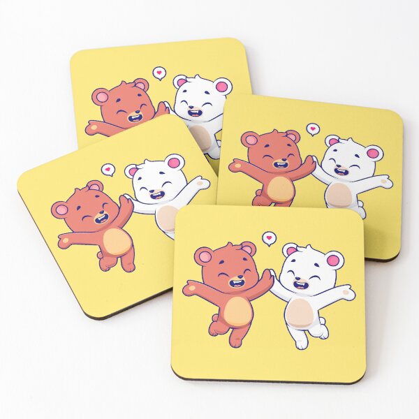 Item preview, Polar Paws: Cute Polar Bear High-Five Cartoon designed and sold by hjian8219.