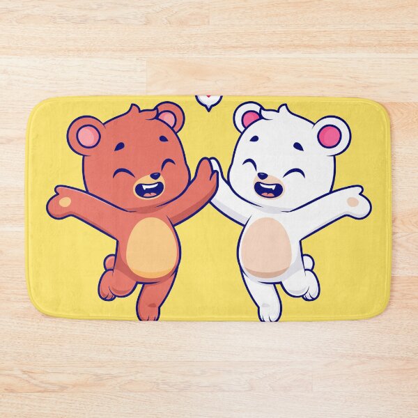 Item preview, Polar Paws: Cute Polar Bear High-Five Cartoon designed and sold by hjian8219.