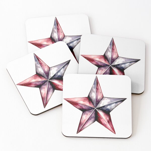 Item preview, Star Design Rose, pink, mauve, gray, silver 3 designed and sold by Highlandkings.