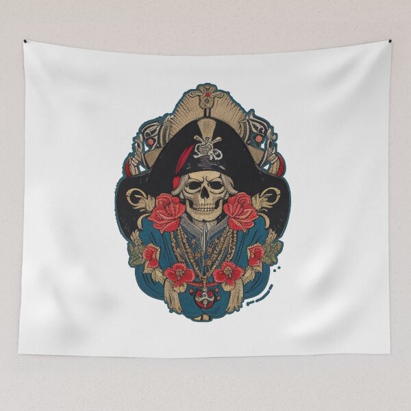 Item preview, Embroidered Pirate Skull designed and sold by Kai Multiverse.