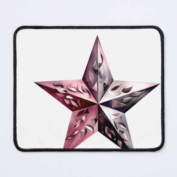 Item preview, Star Design Rose, pink, mauve, gray, silver designed and sold by Highlandkings.