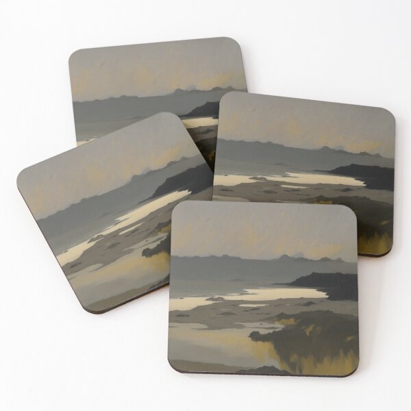 Item preview, Victorian Coast Minimalist Landscape Painting Melbourne designed and sold by druidwolfart.