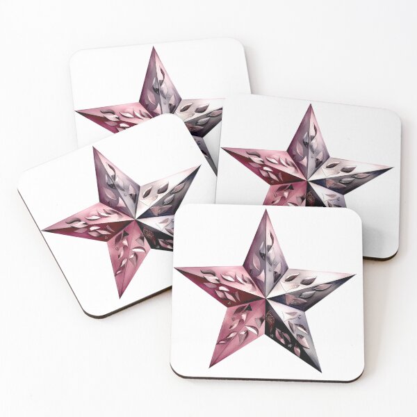 Item preview, Star Design Rose, pink, mauve, gray, silver designed and sold by Highlandkings.