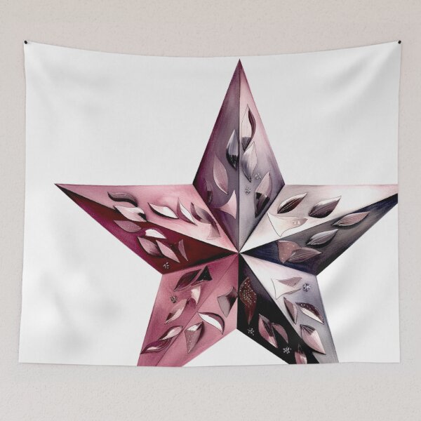 Item preview, Star Design Rose, pink, mauve, gray, silver designed and sold by Highlandkings.