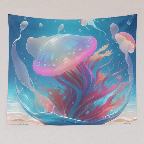 Item preview, A jellyfish in the ocean designed and sold by Carmillai.