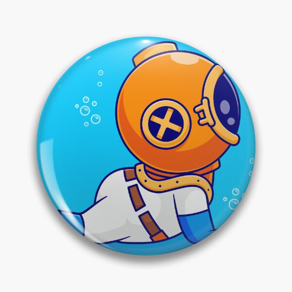 Item preview, Playful Diver: Cute Cartoon Stretching in Style" designed and sold by hjian8219.