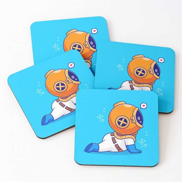 Item preview, Playful Diver: Cute Cartoon Stretching in Style" designed and sold by hjian8219.