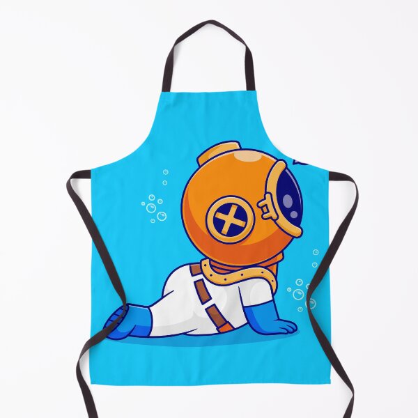 Item preview, Playful Diver: Cute Cartoon Stretching in Style" designed and sold by hjian8219.